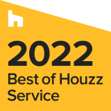 Best of Houzz Service 2022 badge awarded to Denver Design Group, top interior designers in Colorado