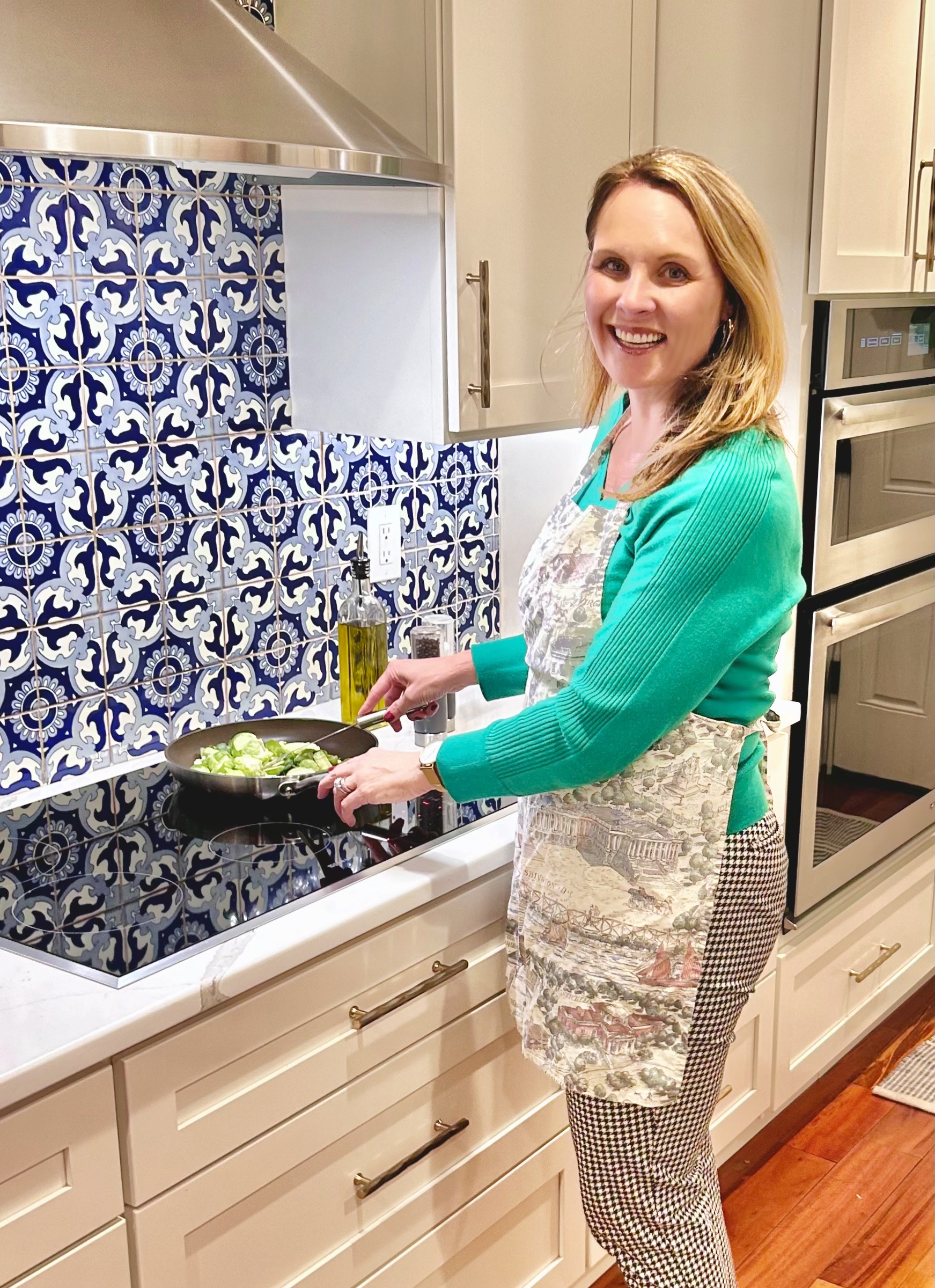 Induction cooktop in modern kitchen remodel with energy-efficient features.